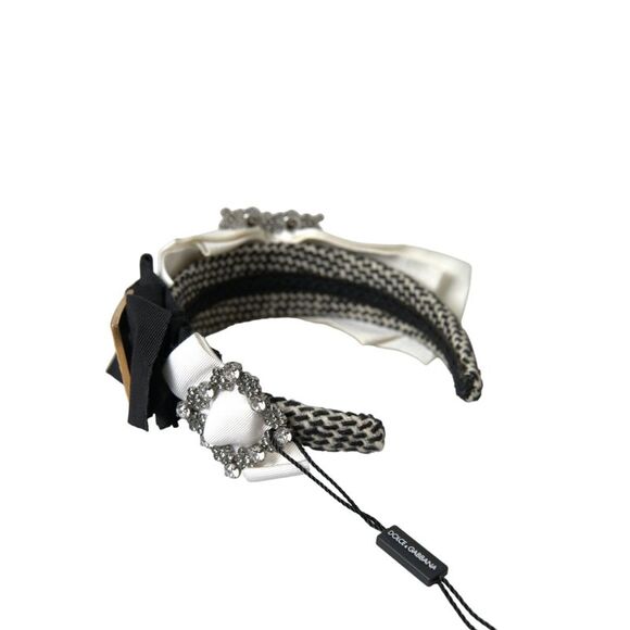 Dolce & Gabbana Hair Bow HeadbandBlack and White Women Multicolor Hair